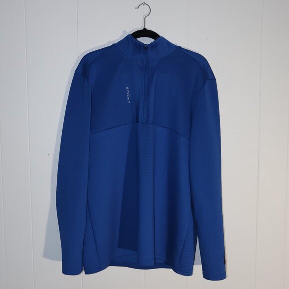 Spyder Active Sport Men’s 1/4 Zip Pullover Blue Size L - Picture 1 of 5